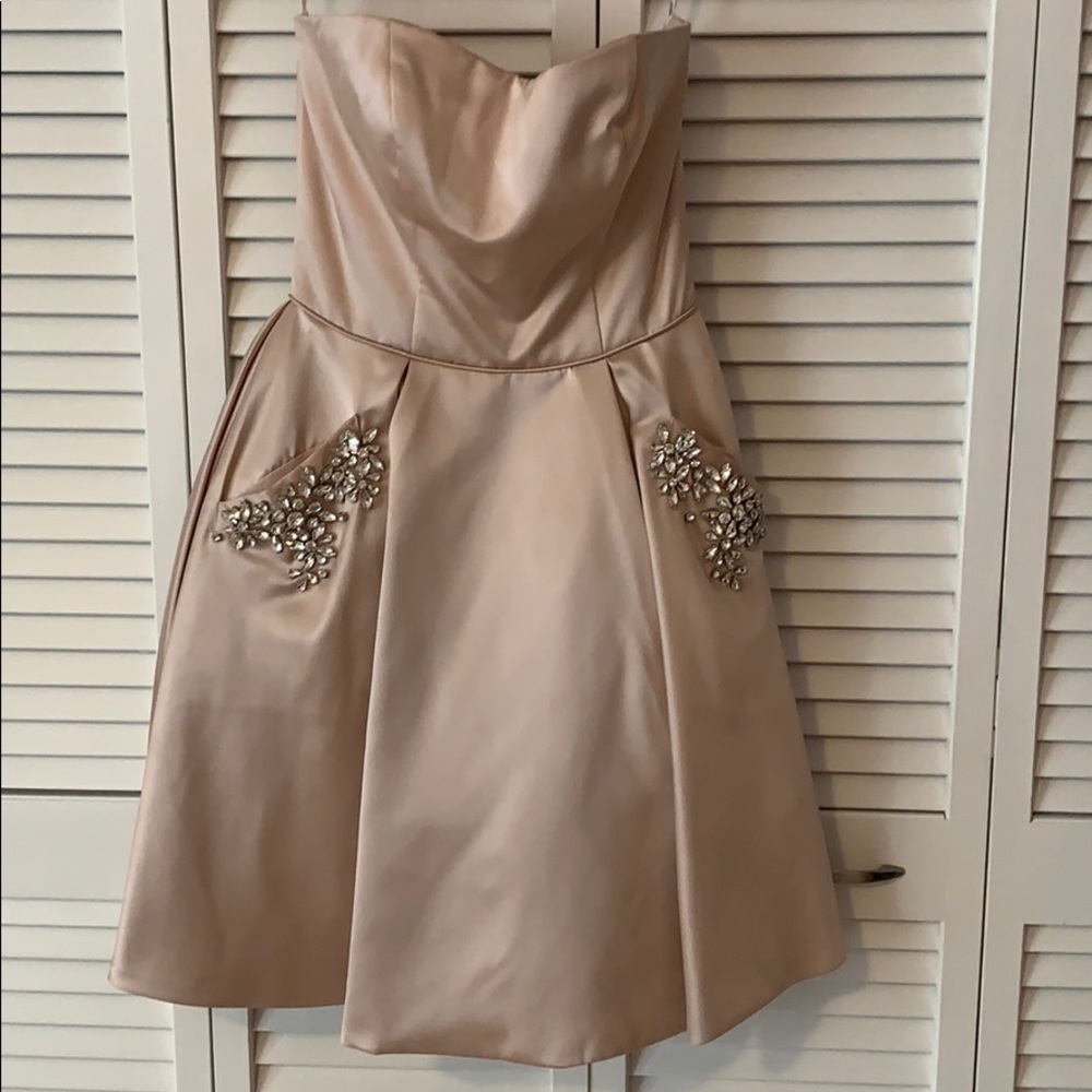 Sherri Hill Blush Satin Dress